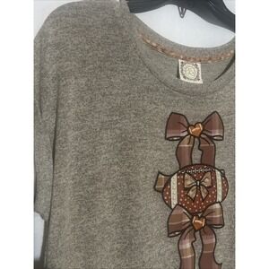 Fall Football Women's TruSelf Patchwork Embroidered Top Size L